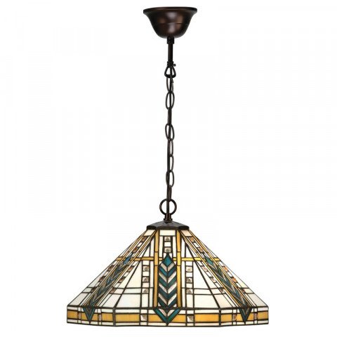 Suspension 3 ampoules lloyd 57 cm, verre et métal