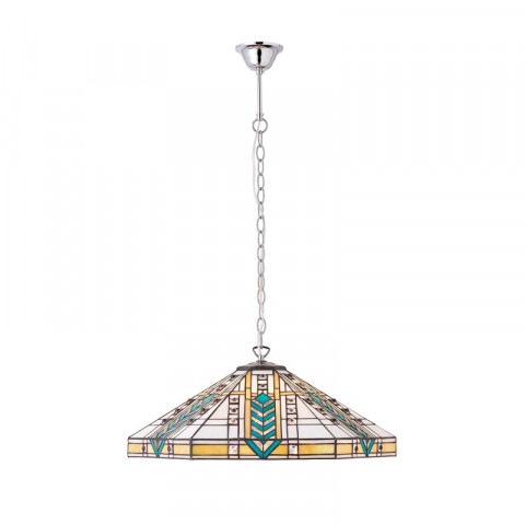 Suspension 3 ampoules lloyd, verre et chrome