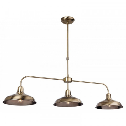 Suspension 3 ampoules lounge, acier brossé