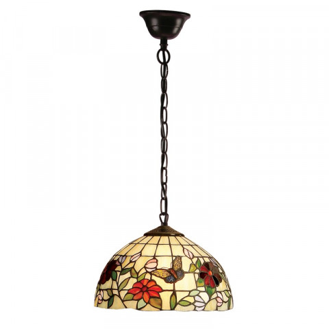 Suspension 30 cm butterfly, verre et métal