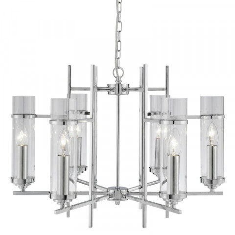 Suspension 6 ampoules milo, en chrome et verre