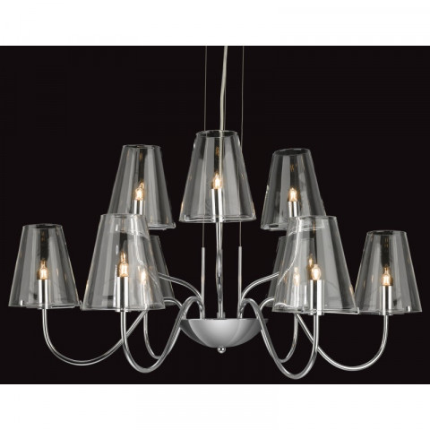 Suspension 9 ampoules jasmine, chrome et verre