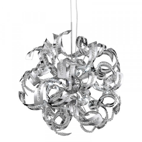 Suspension 9 ampoules sparkle en chrome et verre