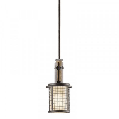 Suspension ahrendale, fer et verre, 1 ampoule