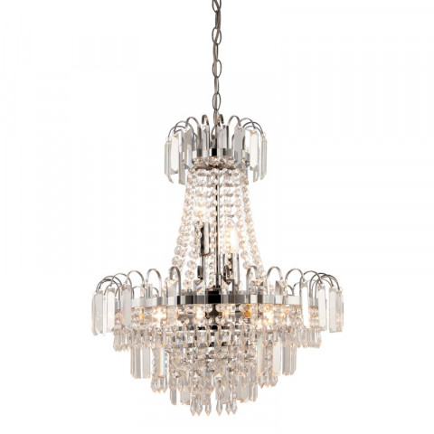 Suspension amadis, chrome et verre