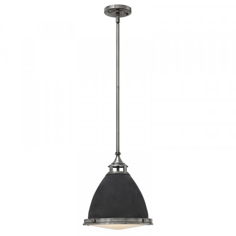 Suspension amelia, zinc et verre, 32 cm