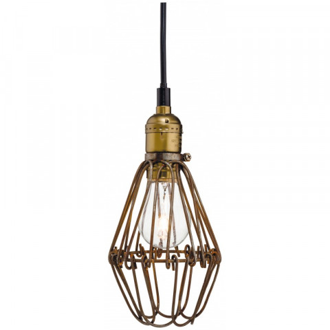 Suspension arcade, brun rustique
