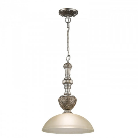Suspension argentée country 1 ampoule 221 cm