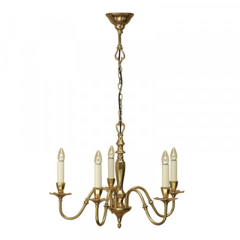 Suspension asquith laiton, 5 éclairages