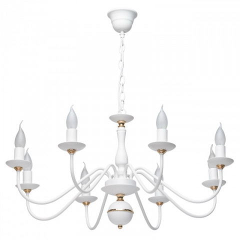 Suspension blanche classic 8 ampoules 75 cm