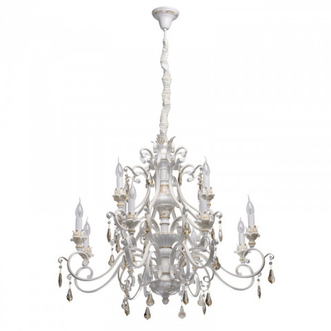 Suspension blanche country 12 ampoules 282 cm