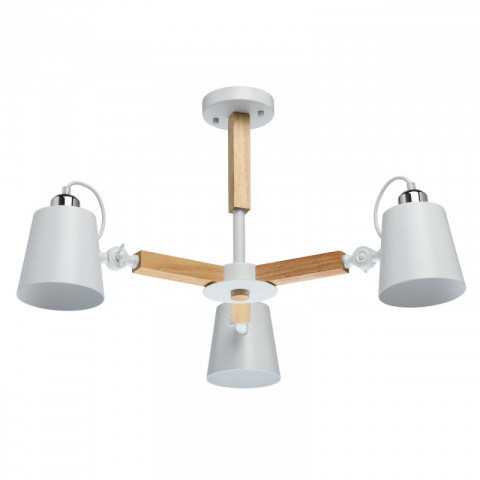 Suspension blanche megapolis 3 ampoules 40 cm