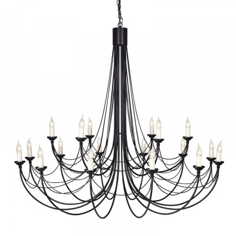 Suspension carisbrooke, noir, 18 ampoules