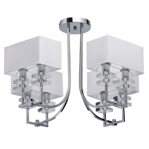 Suspension chromée megapolis 8 ampoules 46 cm