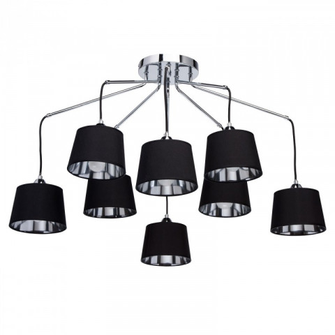 Suspension chromée megapolis 8 ampoules 50 cm