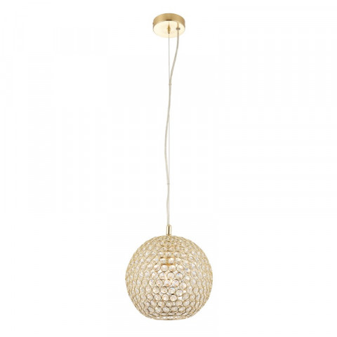 Suspension claudia, laiton et cristal, 25 cm