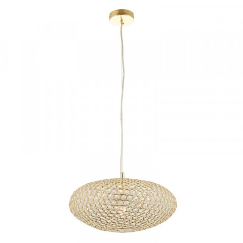 Suspension claudia, laiton et cristal, 40 cm