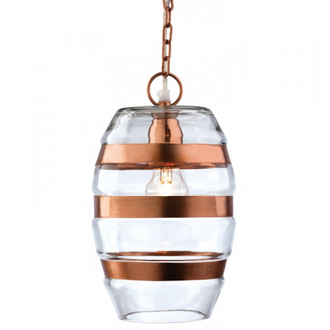 Suspension craft, cuivre et verre