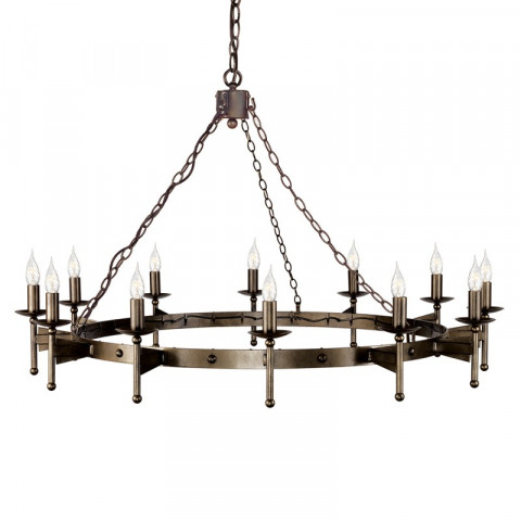 Suspension cromwell, bronze vieilli, 12 ampoules