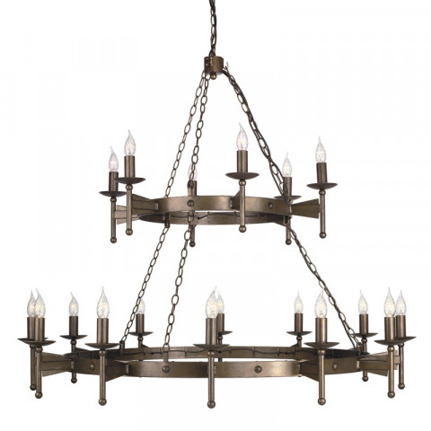 Suspension cromwell, bronze vieilli, 18 ampoules