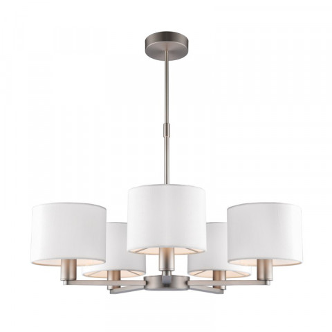 Suspension daley, nickel mat, 5 abat-jour