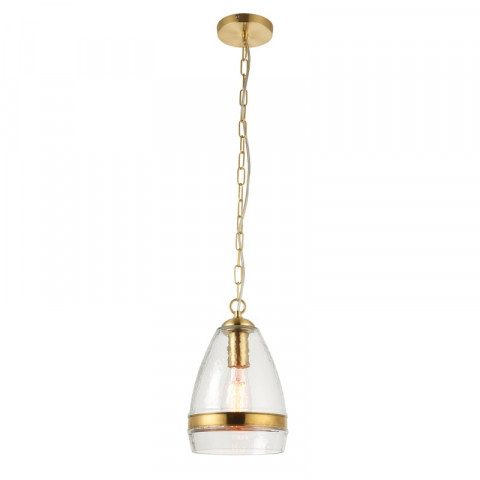 Suspension delia, laiton et verre, 20 cm
