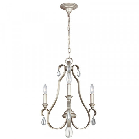 Suspension dewitt, argent finition dorée, 3 ampoules