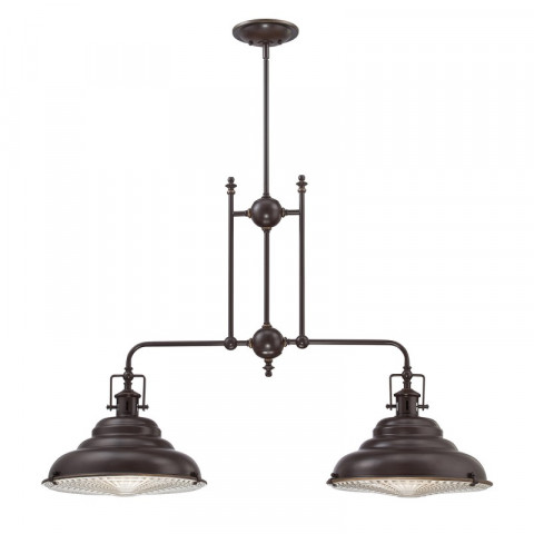 Suspension eastvale, bronze palladien, 2 ampoules