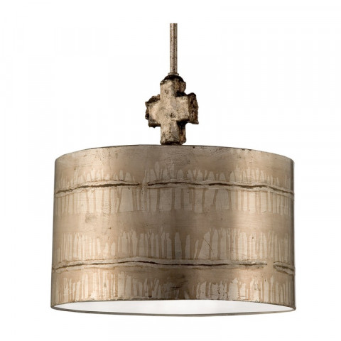 Suspension fragment, argent et acrylique, 1 ampoule, 38cm