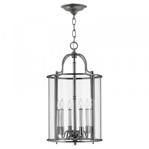 Suspension gentry, étain et verre, grande