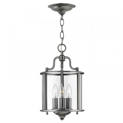 Suspension gentry, étain et verre, petite