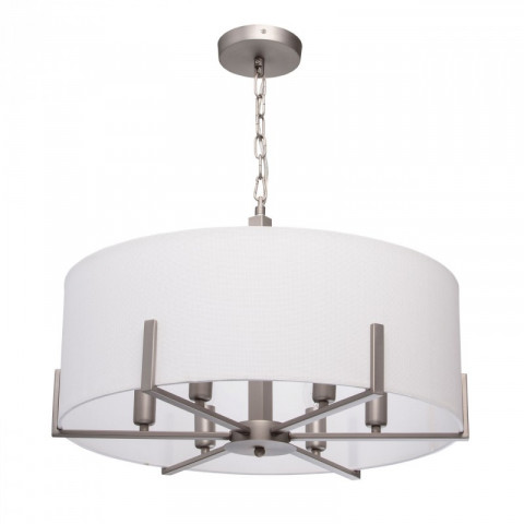 Suspension grise megapolis 6 ampoules 70 cm