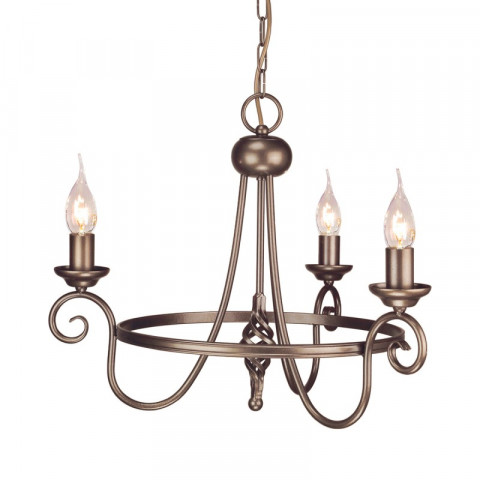 Suspension harlech, bronze foncé, 3 ampoules