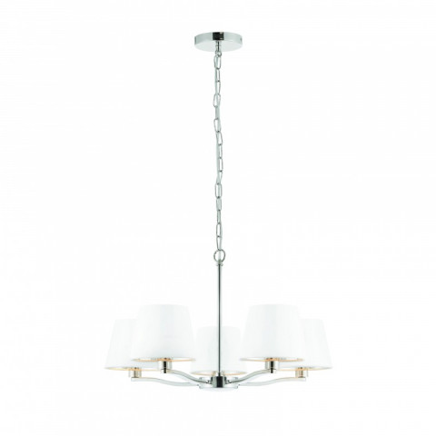 Suspension harvey, nickel, 5 abat-jour