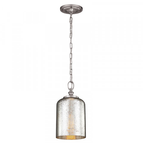Suspension hounslow, acier brossé et verre