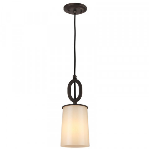Suspension huntley, bronze foncé et verre fritté, 1 ampoule