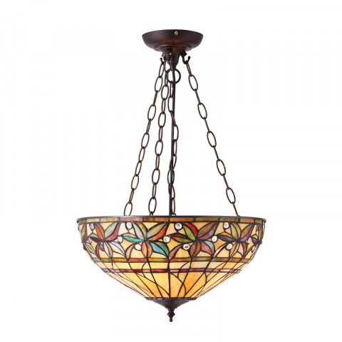 Suspension inversée 50 cm ashtead, verre et métal