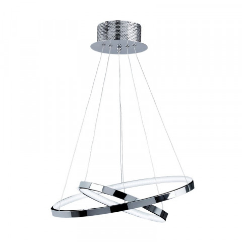 Suspension kline, chrome et acrylique, 21w