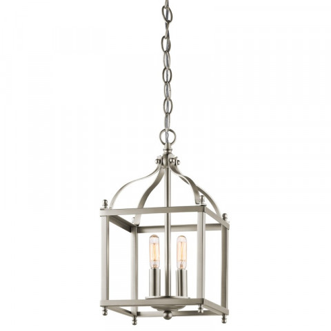 Suspension larkin, nickel brossé, 2 ampoules