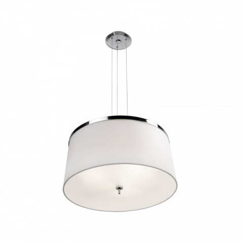 Suspension leila, acier textile et ppma, blanc