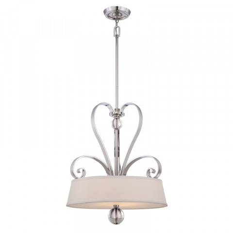 Suspension madison, argent impérial, 4 ampoules