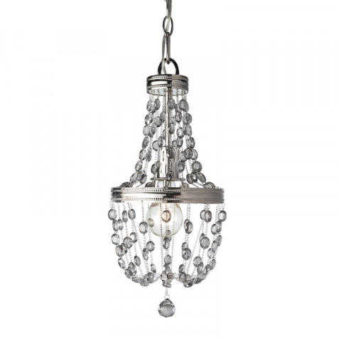 Suspension malia, nickel poli et cristal, 1 ampoule