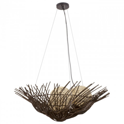 Suspension marron eco 3 ampoules 95 cm