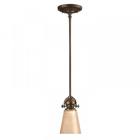 Suspension mayflower max 108 cm, bronze vieilli et verre, 1 ampoule
