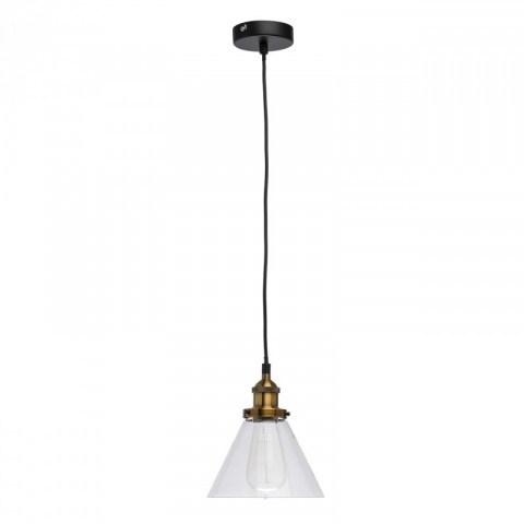 Suspension noire industrial 1 ampoule 146 cm