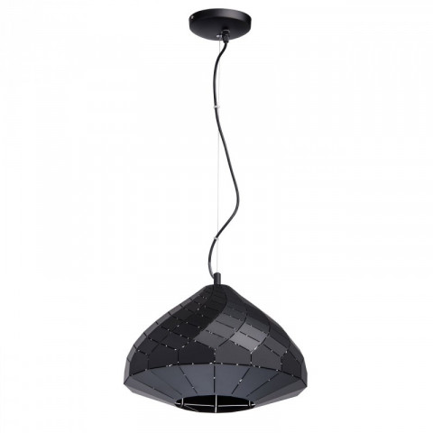 Suspension noire loft 1 ampoule 150 cm