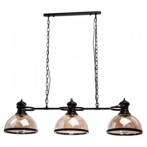 Suspension noire megapolis 3 ampoules 112 cm