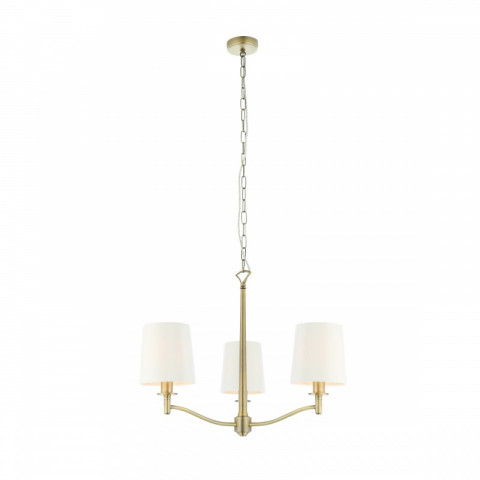 Suspension ortona, laiton antique, 3 ampoules