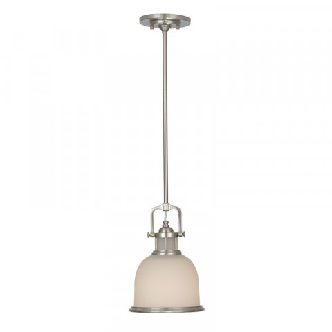 Suspension parker, acier brossé et verre, petite