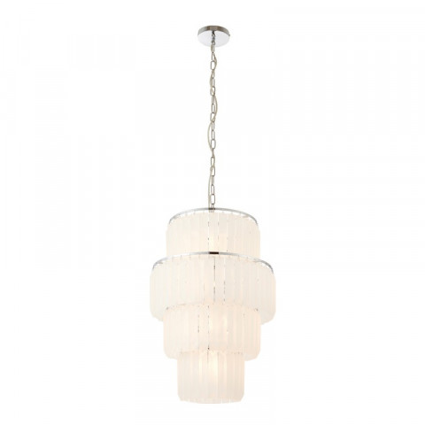 Suspension selina, chrome et verre